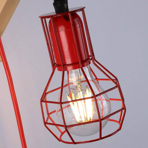 Aplique de pared de madera jaula "MICA" Bombilla incluida - Barcelona Led-Decoración