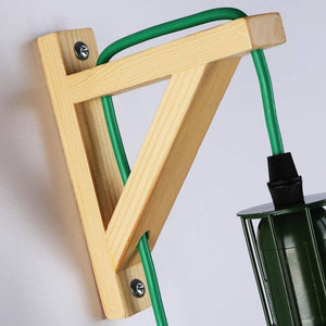 Aplique de pared de madera jaula "MICA" Bombilla incluida - Barcelona Led-Decoración