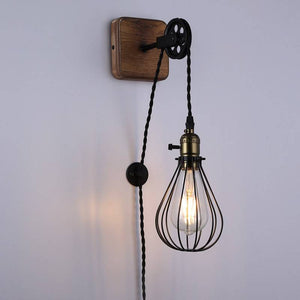 Aplique de pared colgante "PENDOL" - Con enchufe e interruptor - E27 - Barcelona Led-Decoración