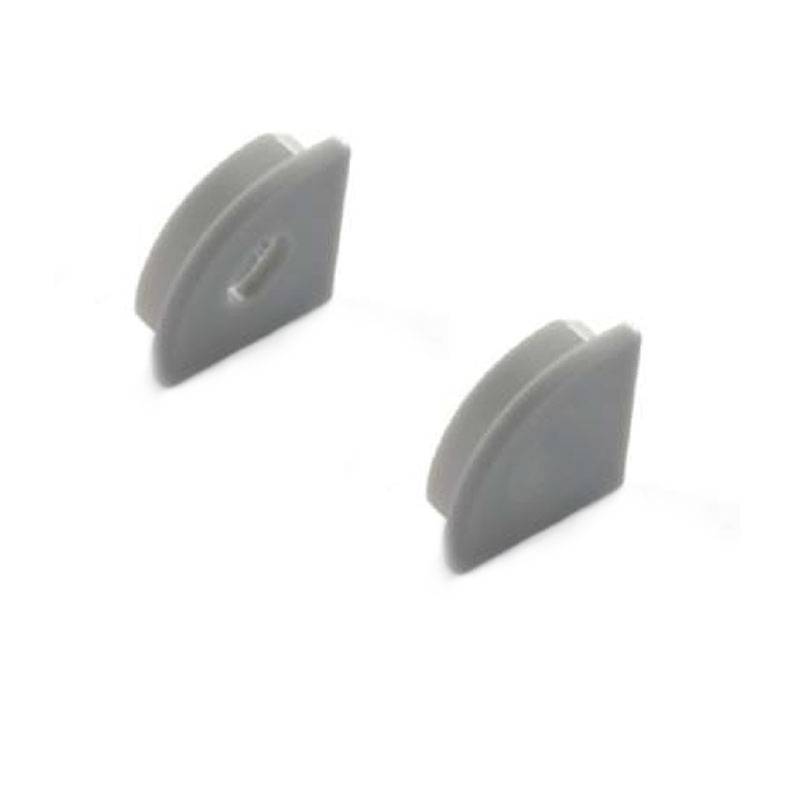 Tapa lateral para perfil de superficie 45º de rincón 16x16mm (1ud) - Barcelona Led-Accesorios