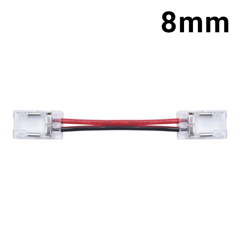 Conector rápido monocolor puente tira a tira 8mm para COB
