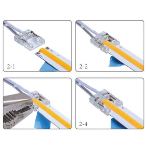 Conector rápido monocolor puente tira a tira 8mm para COB (2)