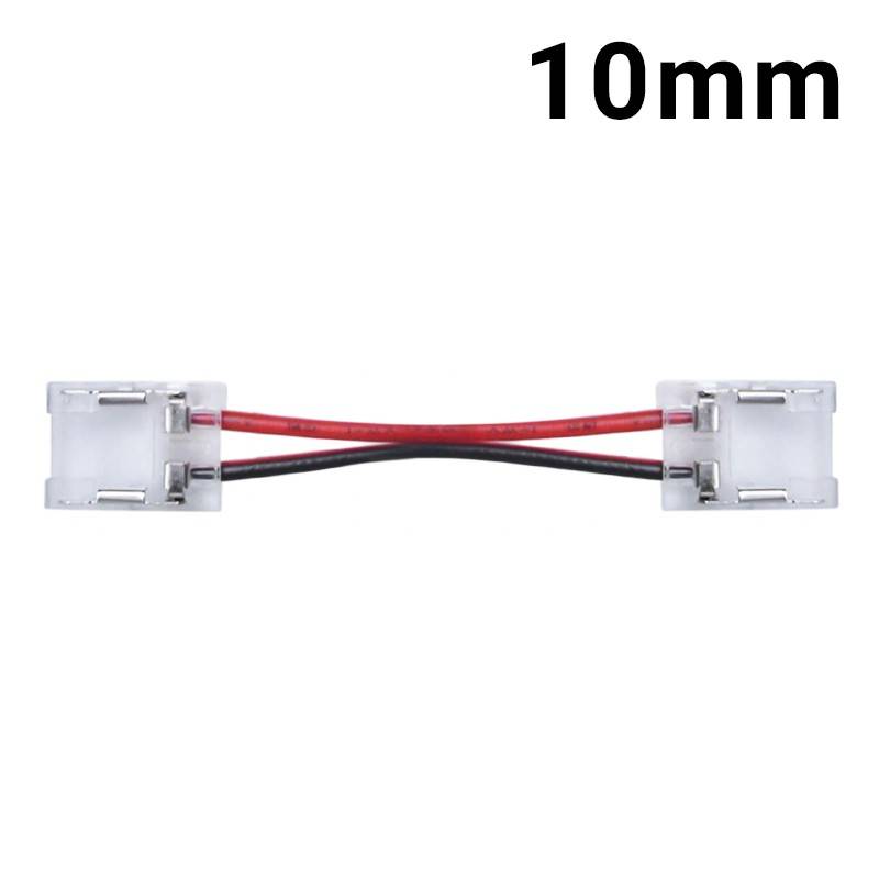 Conector rápido monocolor puente tira a tira COB 10mm