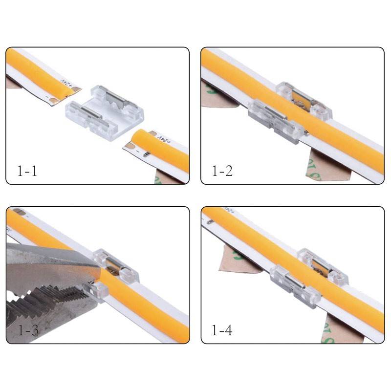 Conector rápido CLIP INVISIBLE 2 pin Unión tira a tira monocolor 8mm IP20 (1)