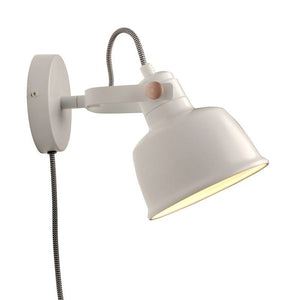 Aplique de pared interior "KUKKA" con interruptor y enchufe - Barcelona Led-Decoración