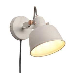 Aplique de pared interior "KUKKA" con interruptor y enchufe (7)