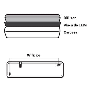 KIT Luz de emergencia LED 3W + Caja estanca - 3h de autonomía - IP65 (7)