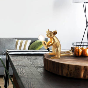 Lámpara de mesa ratón de resina "Stuart" - Barcelona Led-Decoración