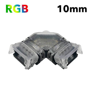 Conector esquina en "L" tira LED SMD RGB 12V / 24V- 4 pines - Tira 10mm