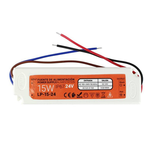 Συμπαγές αδιάβροχο τροφοδοτικό 24V 15W IP67
