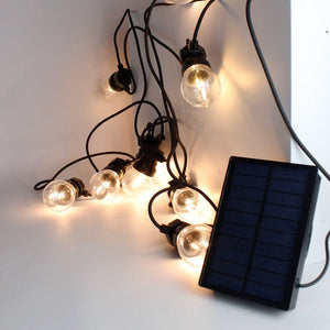 Guirnalda LED con panel solar de 8 metros con 10 bombillas integradas - Barcelona Led-