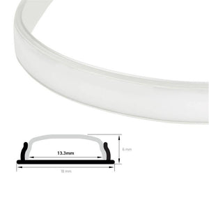 Difusor opal 18mm para perfil flexible moldeable 18x6mm (2m) - Barcelona Led-Accesorios