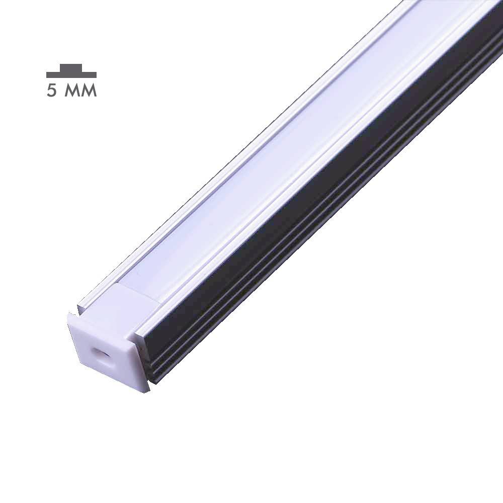 Perfil de aluminio para tira LED de 5mm superficie - 8X12mm - 2metros (1)