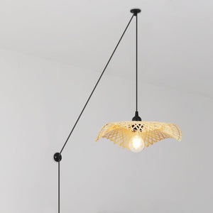 Lámpara colgante de mimbre con cable "ALINA" - Barcelona Led-Decoración