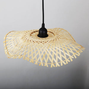 Lámpara colgante de mimbre con cable "ALINA" - Barcelona Led-Decoración