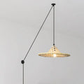 Adjustable wicker pendant lamp