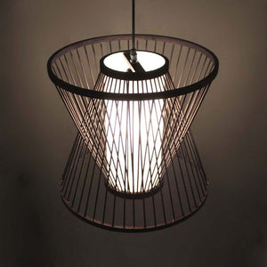 Lámpara colgante japonesa de bambú "Rise" - Barcelona Led-Decoración