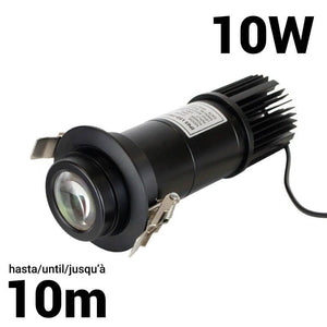 Proyector de logos LED GOBO 10W empotrable interior - IP40 - Barcelona Led-Signage