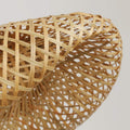Wicker pendant lamp with plug