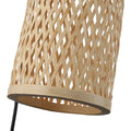 Wicker wall sconce with plug
