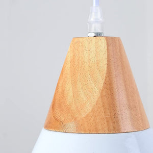 Lámpara colgante nórdica en metal y madera "ADOR" - Barcelona Led-Decoración