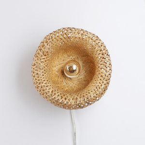 Aplique de mimbre con enchufe "Round" (3)