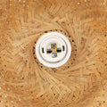Wicker wall lamp with plug