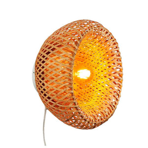 Aplique de mimbre con enchufe "Round" (8)