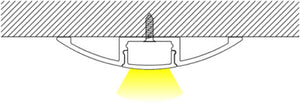 Perfil de aluminio para tira LED superficie - 58x9mm - Forma de media luna - 2m - Barcelona Led-Accesorios