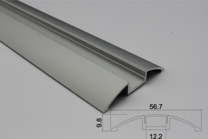 Perfil de aluminio para tira LED superficie - 58x9mm - Forma de media luna - 2m (4)