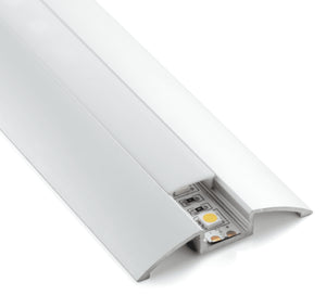 Perfil de aluminio para tira LED superficie - 58x9mm - Forma de media luna - 2m - Barcelona Led-Accesorios