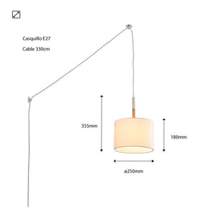 Lámpara de techo colgante con enchufe "Class" - Barcelona Led-Decoración