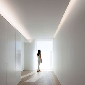 Perfil de aluminio tira LED para esquinas - Bañador de pared - 66x120mm - 2 metros - Barcelona Led-