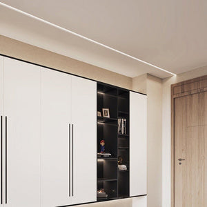 Perfil de aluminio tira LED para esquinas - Bañador de pared - 66x120mm - 2 metros - Barcelona Led-