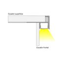 Integrated LED strip profile for stairs - Complete kit - LED strip ≤ 12 mm - 2 meters 4