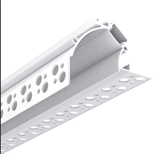 Profilé LED d'intégration / d'angle sans garniture - Effet laveur - 59 x 72mm - Avec diffuseur - 2 mètres