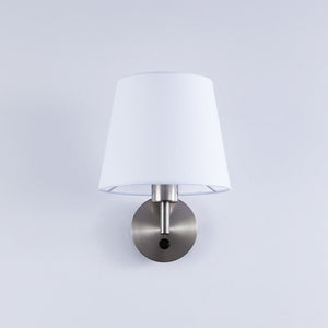 Aplique de pared con pantalla e interruptor Classic "RIGA" - E27 - Barcelona Led-Decoración