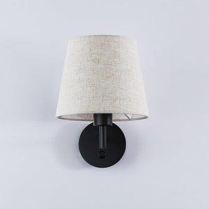 Aplique de pared con pantalla e interruptor Classic "RIGA" - E27 - Barcelona Led-Decoración