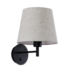 Aplique de pared con pantalla e interruptor Classic "RIGA" - E27 - Barcelona Led-Decoración