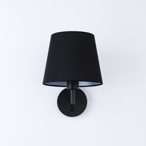 Aplique de pared con pantalla e interruptor Classic "RIGA" - E27 - Barcelona Led-Decoración