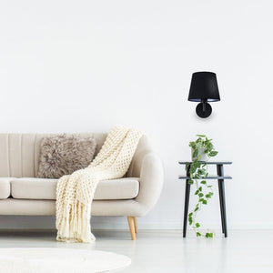 Aplique de pared con pantalla e interruptor Classic "RIGA" - E27 - Barcelona Led-Decoración