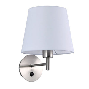Aplique de pared con pantalla e interruptor Classic "RIGA" - E27 - Barcelona Led-Decoración