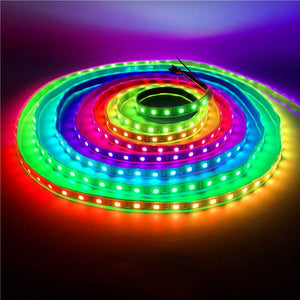 Tira LED inteligente IC RGB 12V DC - 14,4 W/m -IP20 - 60 LED/m - Ancho 10mm - 5 metros (3)