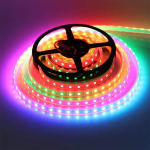 Tira LED inteligente IC RGB 12V DC - 14,4 W/m -IP20 - 60 LED/m - Ancho 10mm - 5 metros - Barcelona Led-
