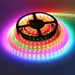 Tira LED inteligente IC RGB 12V DC - 14,4 W/m -IP20 - 60 LED/m - Ancho 10mm - 5 metros (8)