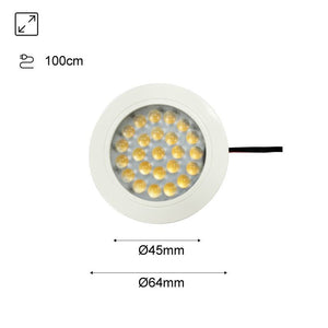 Downlight bajo mueble 2W empotrable y de superficie 12V - Barcelona Led-