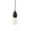 Wood and rope pendant lamp for bulb E27 130cm 3