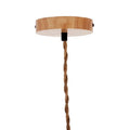 Wood and rope pendant lamp for bulb E27 130cm 5