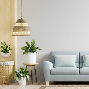 Lámpara colgante de mimbre "Ikken" - Barcelona Led-Decoración