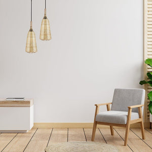 Lámpara colgante de mimbre "Boa" - Barcelona Led-Decoración